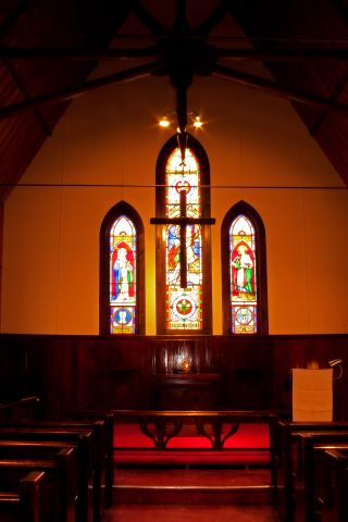 Church with stained glass