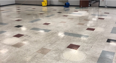 VCT Floor before cleaning